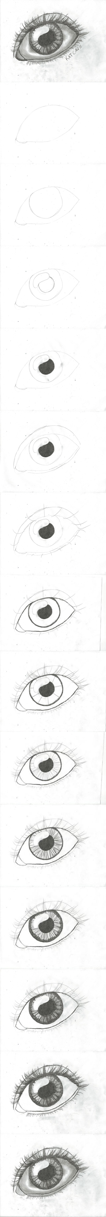 How to draw an eye step by step DIY instructions