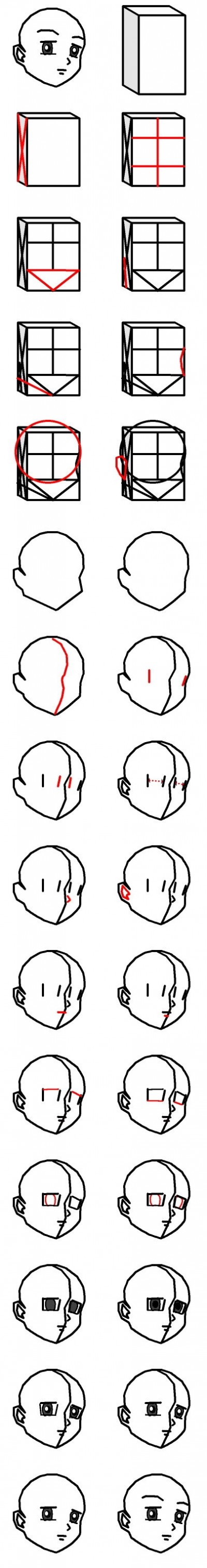 How to draw anime step by step DIY instructions