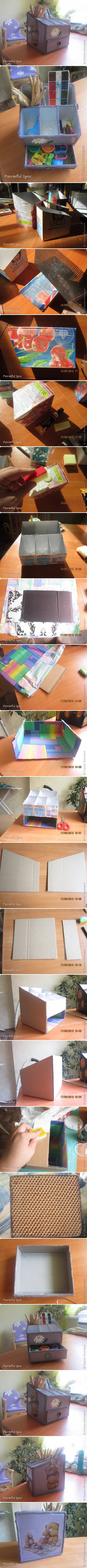 How to make Beautiful Desk Organizer step by step DIY instructions