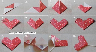 How to make a heart lollipop package for kids step by step DIY instructions