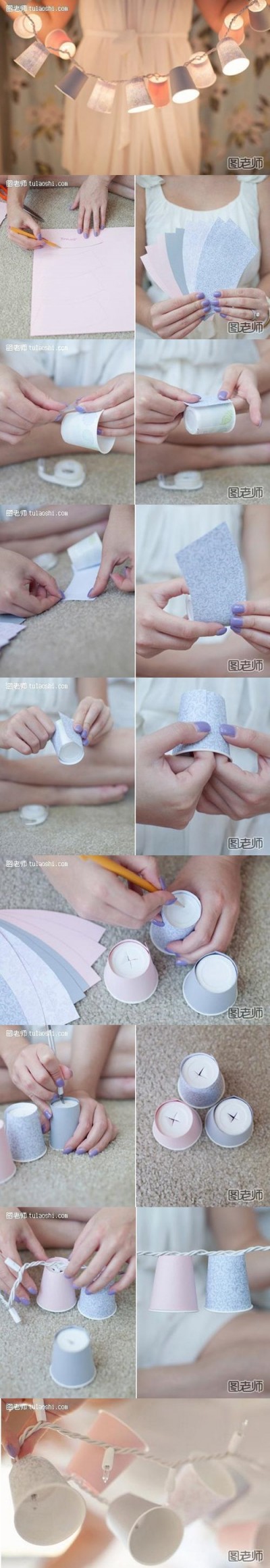 How to make creative recycled holiday decoration lights step by step DIY instructions