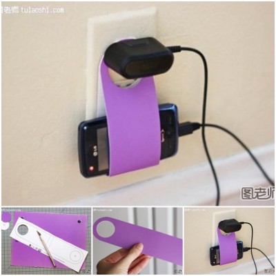 How to make handy phone charger holder step by step DIY instructions