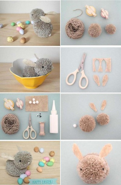 How to make lovely fabric ball bunny step by step DIY instructions