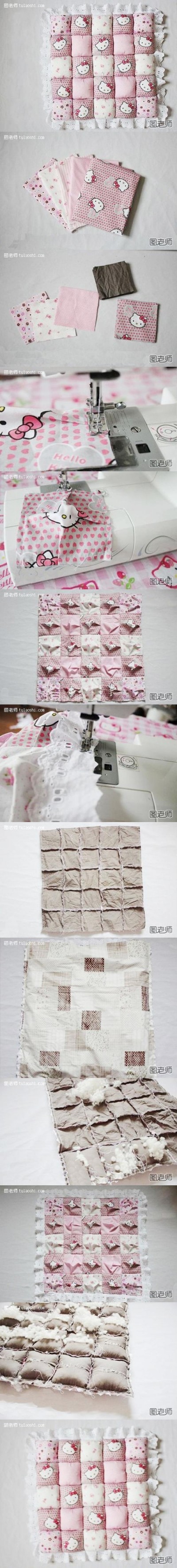 How to make lovely pillow step by step DIY instructions