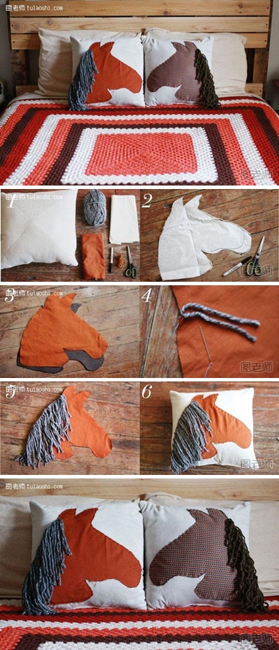 How to make your own speical horse pillow step by step DIY instructions