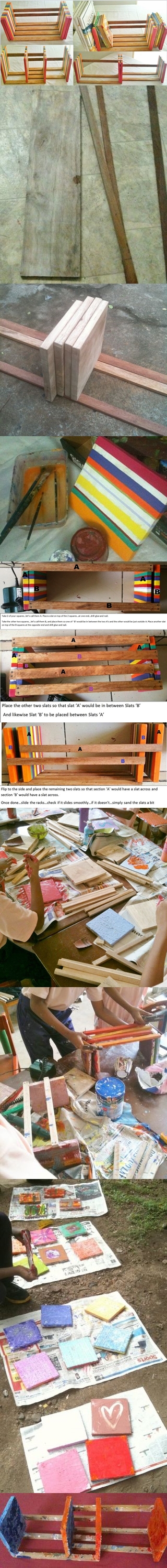 how to make your own adjustable table top book rack step by step DIY instructions