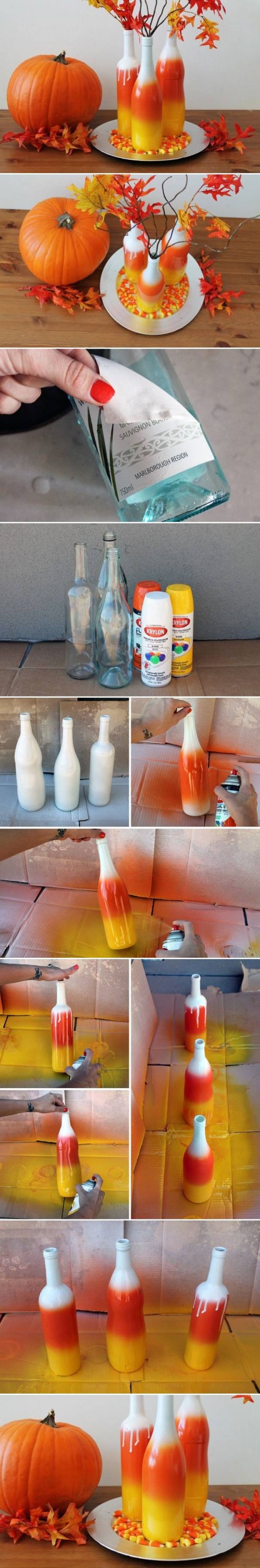 How To Make Autumn Vase Decor step by step DIY tutorial instructions
