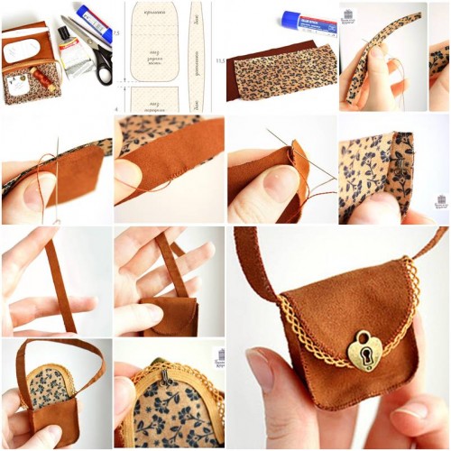 How To Make Bag for Doll step by step DIY tutorial instructions thumb