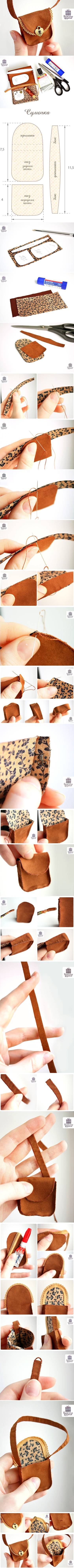 How To Make Bag for Doll step by step DIY tutorial instructions