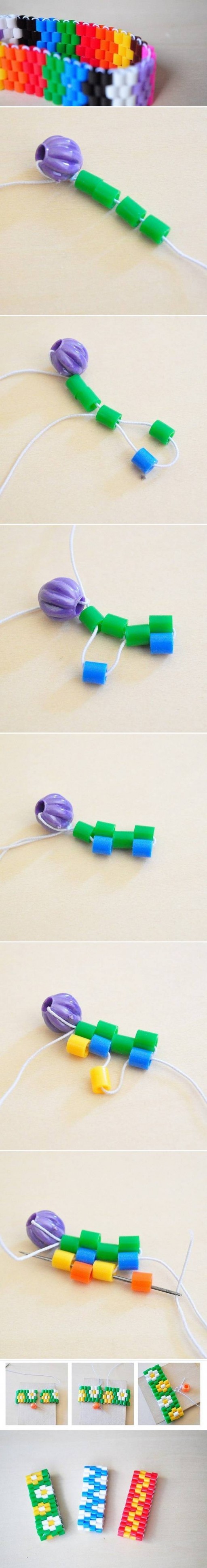 How To Make Colorful Bracelet step by step DIY tutorial instructions