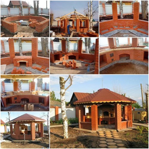 How to Make Gazebo with Barbecue step by step DIY tutorial instructions thumb