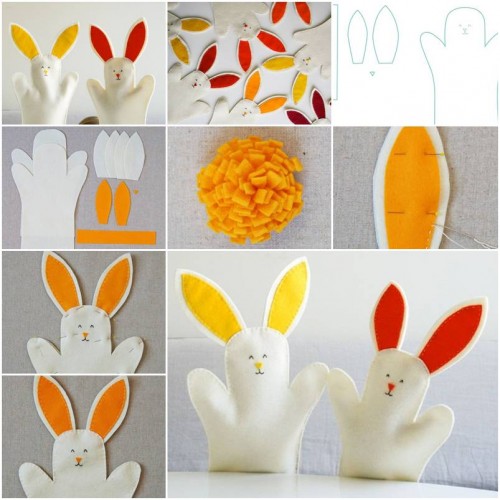 How to Make Hand Bunny Toy step by step DIY tutorial instructions thumb
