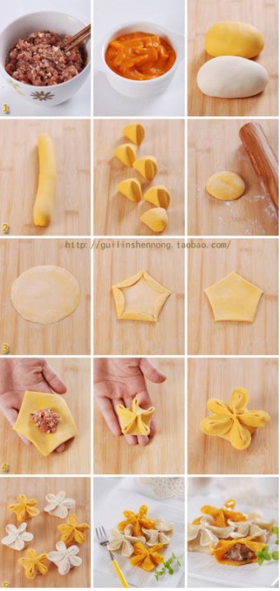 How to cook plum flower dumplings step by step DIY tutorial instructions