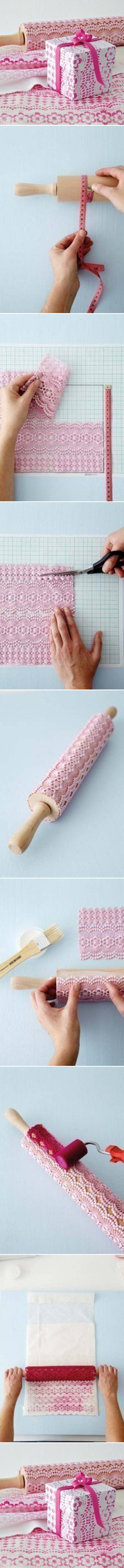How to make Lace Print step by step DIY tutorial instructions