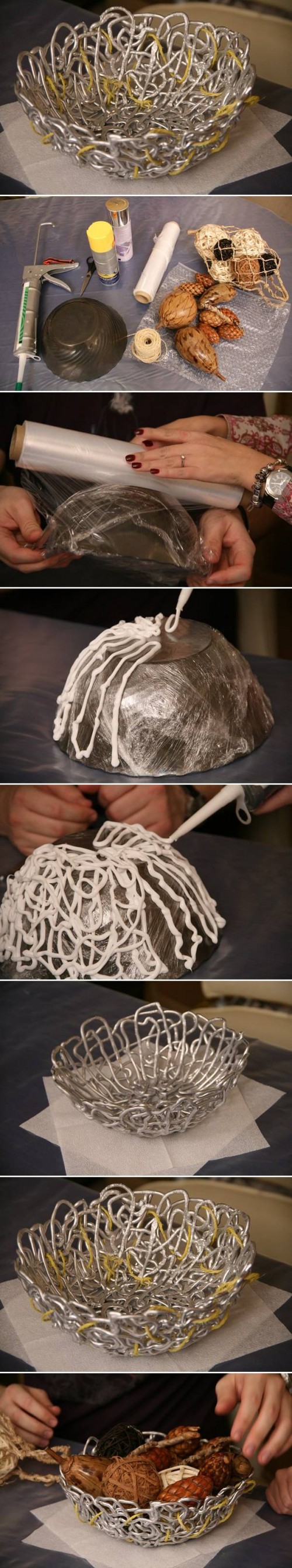 How to make Liquid Adhesive Bowl step by step DIY tutorial instructions