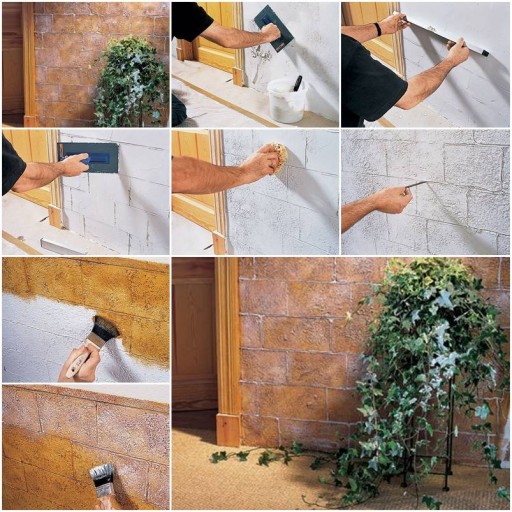 How to make Masonry Art Imitation step by step DIY tutorial instructions thumb