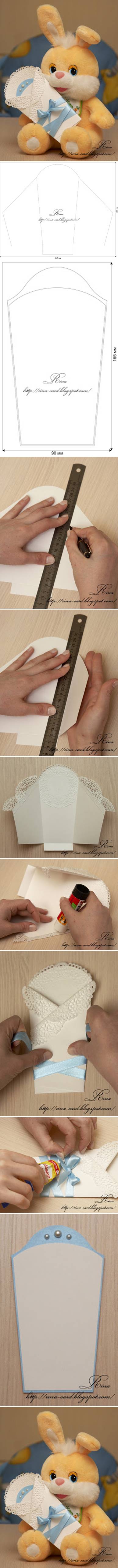 How to make Newborn Envelope Card step by step DIY tutorial instructions
