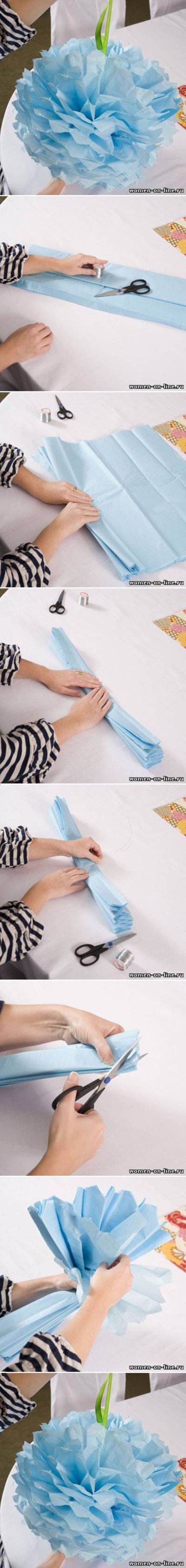How to make Nice Simple Paper Flower step by step DIY instructions