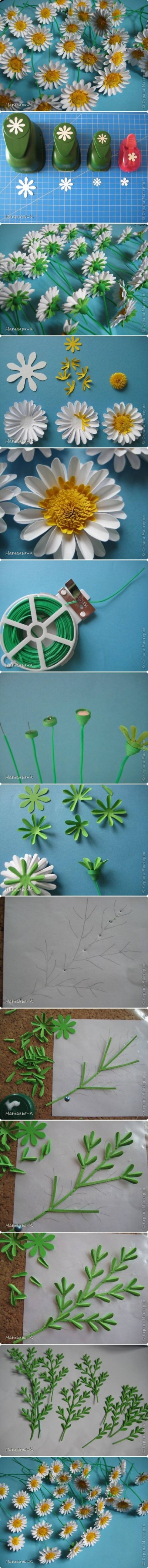 How to make Paper Daisies step by step DIY tutorial instructions