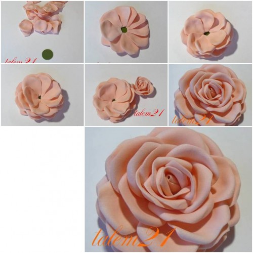 How to make Quick Modular Rose step by step DIY tutorial instructions thumb