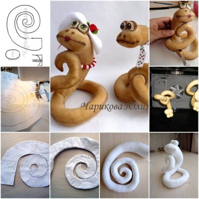 How to make Sew Fabric Snake step by step DIY instructions thumb