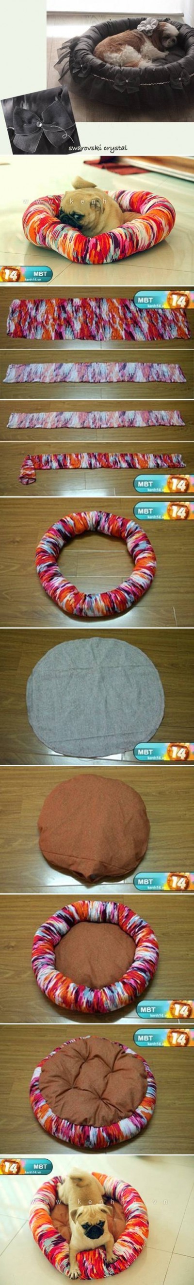 How to make Sew Pet Bed step by step DIY tutorial instructions