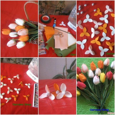 How to make Small Tulips step by step DIY tutorial instructions thumb
