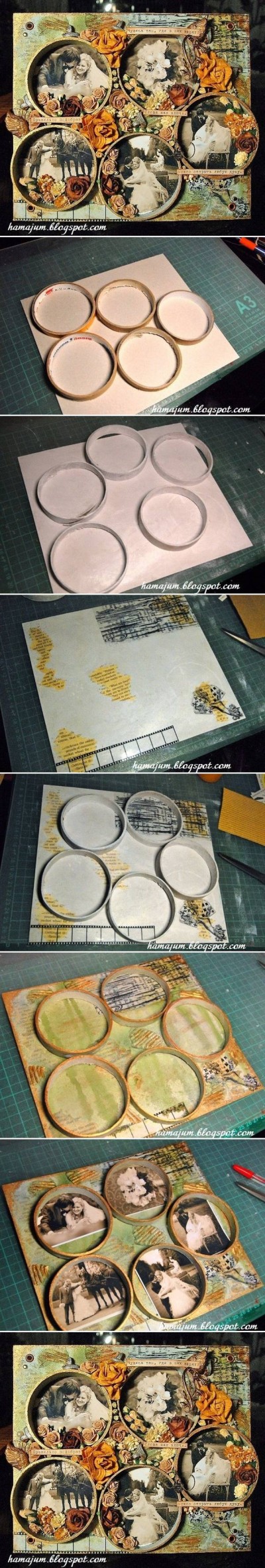 How to make Tape Reel Picture Frame step by step DIY instructions