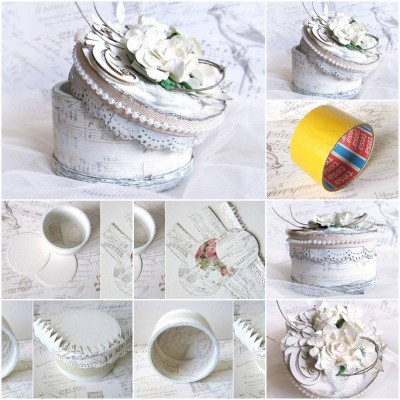 How to make Tape Roll Jewelry Box step by step DIY tutorial instructions thumb