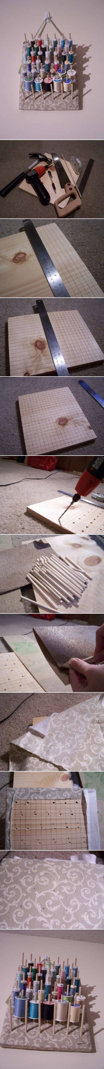 How to make Thread Holder step by step DIY tutorial instructions