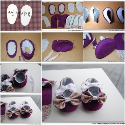 How to make Tiny Baby Shoes step by step DIY tutorial instructions thumb