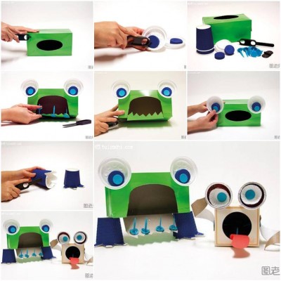 How to make Tissue Box Monster step by step DIY instructions thumb