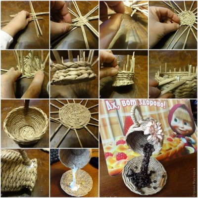 How to make Weave Tea Cup step by step DIY tutorial picture instructions thumb