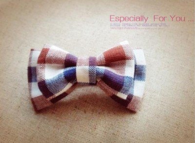 How to make beautiful plaid hair pin step by step DIY tutorial instructions thumb