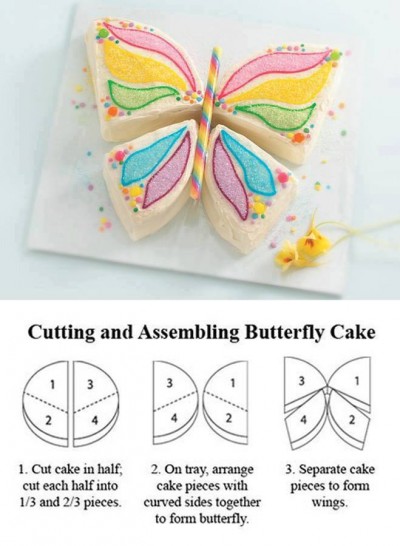 How to make butterful shaped cake step by step DIY tutorial instructions