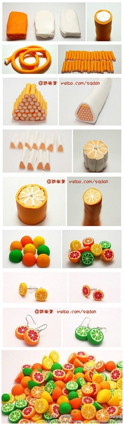 How to make clay lemon step by step DIY tutorial instructions