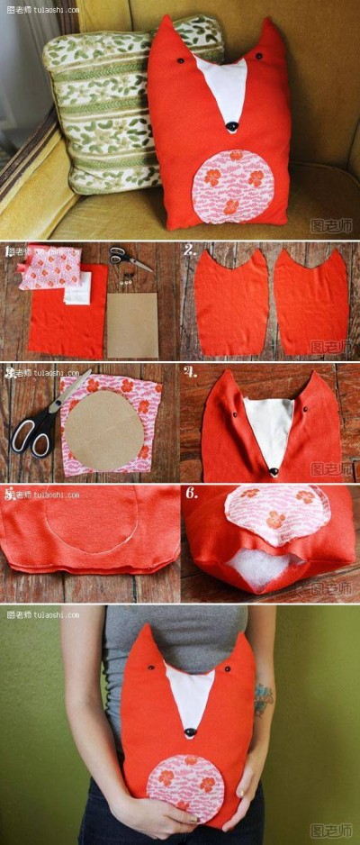 How to make lovely Fabric Fox Toy step by step DIY instructions