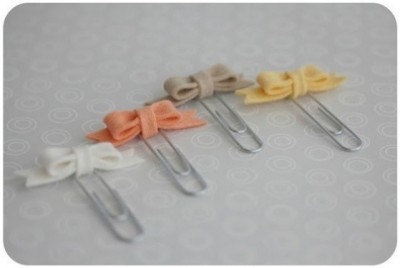How to make lovely bow paper clips step by step DIY tutorial picture instructions thumb