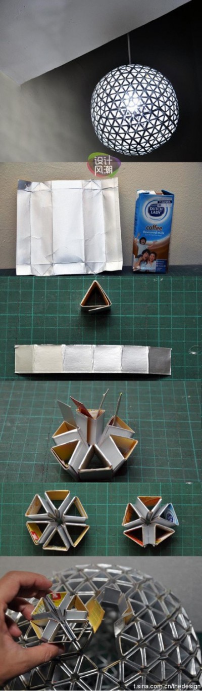 How to make lovely lampshade with candy wrap step by step DIY tutorial instructions