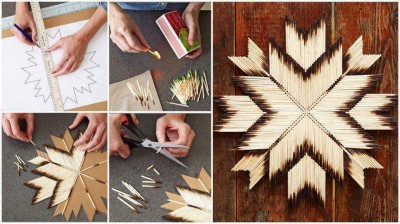How to make matches decor flowers step by step DIY tutorial instructions