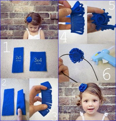 How to make pretty hair pin flowers step by step DIY tutorial instructions