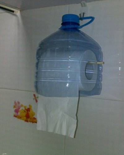 How to make toilet tissue cover with recycled water bottle step by step DIY instructions