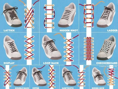 Top 10 ways to tie shoe lace