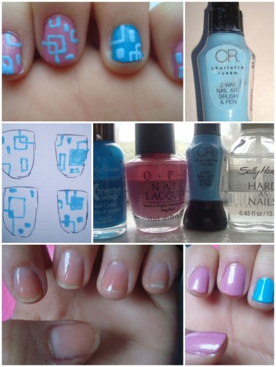 how to make Retro Square nail art step by step DIY tutorial instructions