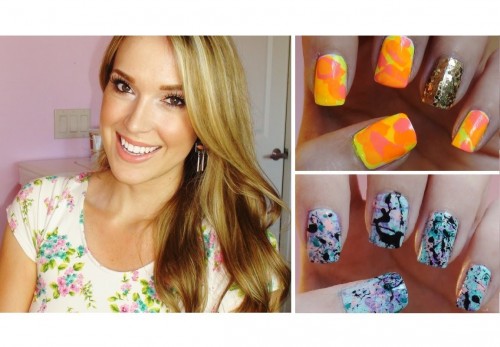 How to make Nail Art Using A Straw step by step DIY tutorial instructions