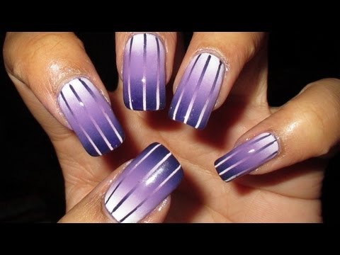 How to make Reciprocal Gradient Nail Art step by step DIY tutorial instructions
