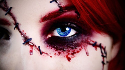 How to make “Sexy” Chucky Doll Halloween Makeup step by step DIY tutorial instructions