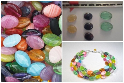 Beautiful Czech Glass Oval Beads for making bracelets, instructions shared before