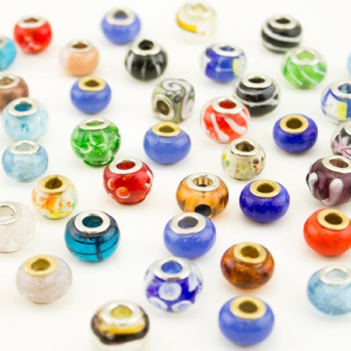 Beautiful  Lampwork Murano Glass European Mix Beads for making charm European style bracelets