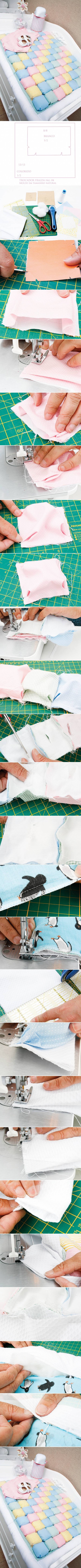 How To Make Baby Diaper Change Rug step by step DIY tutorial instructions